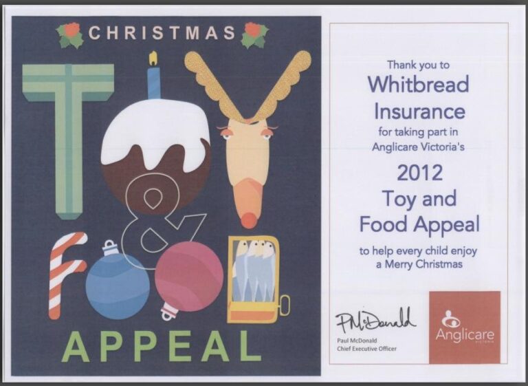 Thank You from Anglicare Toy & Food Appeal